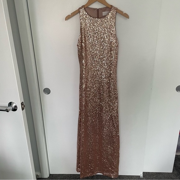 Revelry Dresses & Skirts - Revelry Rose Gold Sequin Dress Size 8